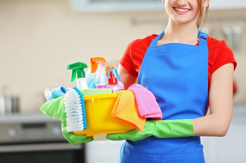 A freshly renovated Elephant and Castle property being cleaned after builders work
