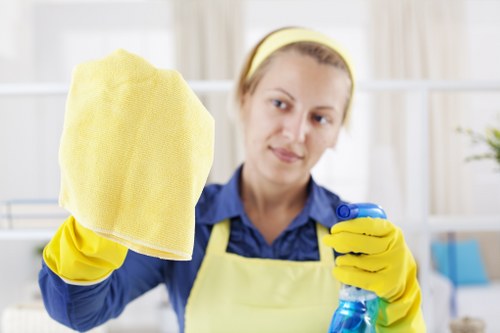 Carpet cleaner preparing safe equipment with insurance and PPE focus