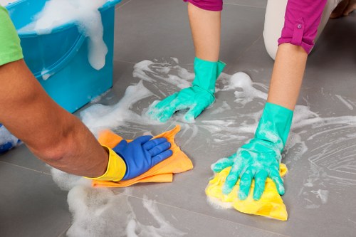 Commercial cleaning team preparing office spaces in Elephantandcastle