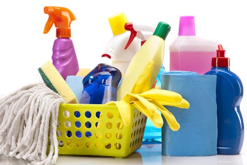 Local waste sorting and recycling materials prepared for transfer station collection