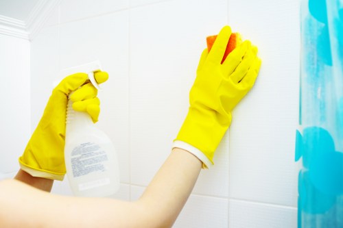 Local cleaning team preparing a residential or commercial space for new occupancy