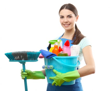 Local cleaner treating a stained sofa in an Elephantandcastle property
